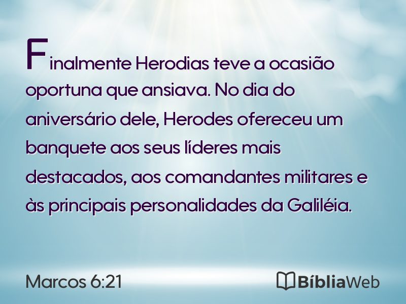 Marcos 6:21 em imagem para compartilhar