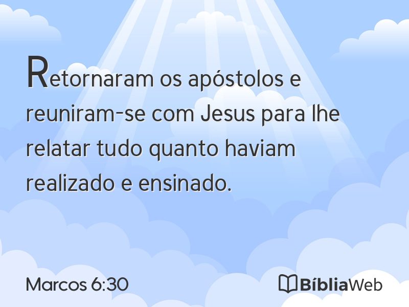 Marcos 6:30 em imagem para compartilhar