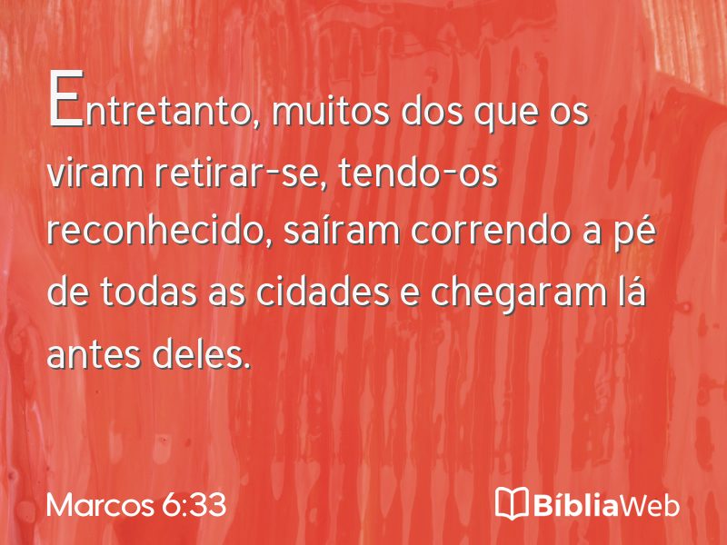 Marcos 6:33 em imagem para compartilhar