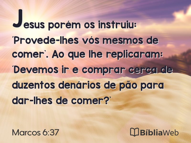 Marcos 6:37 em imagem para compartilhar