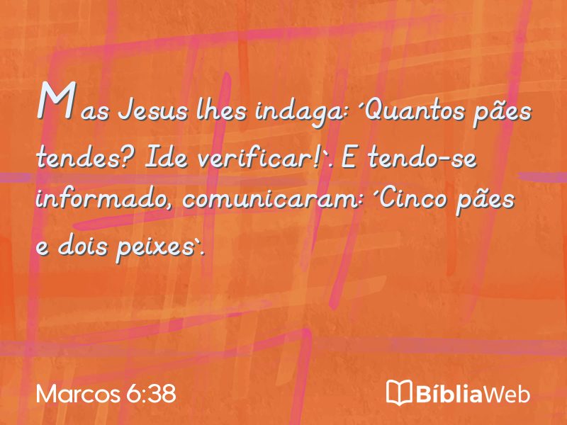 Marcos 6:38 em imagem para compartilhar