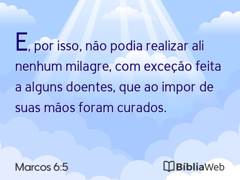 Marcos 6:5 em imagem para compartilhar