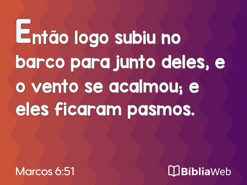 Marcos 6:51 em imagem para compartilhar