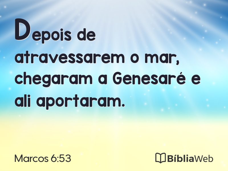 Marcos 6:53 em imagem para compartilhar