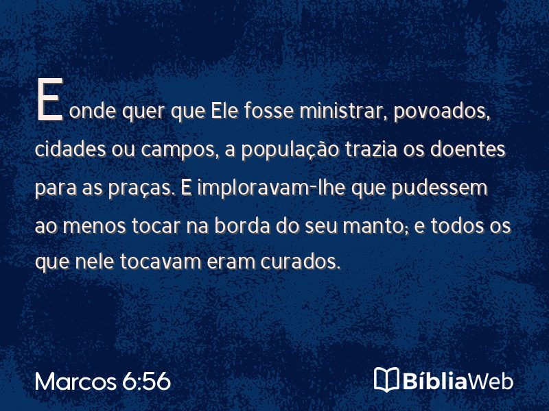 Marcos 6:56 em imagem para compartilhar