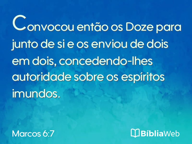 Marcos 6:7 em imagem para compartilhar