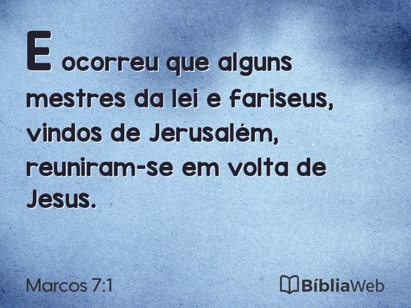 Marcos 7:1 em imagem para compartilhar