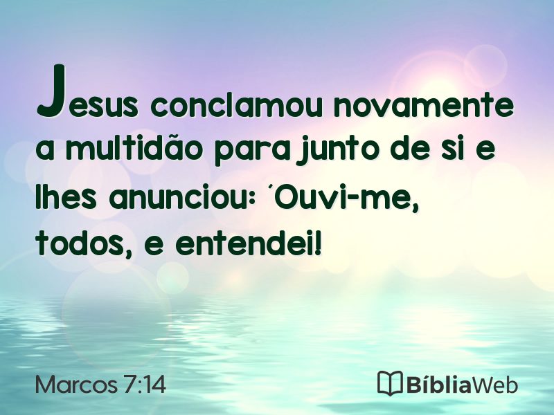 Marcos 7:14 em imagem para compartilhar