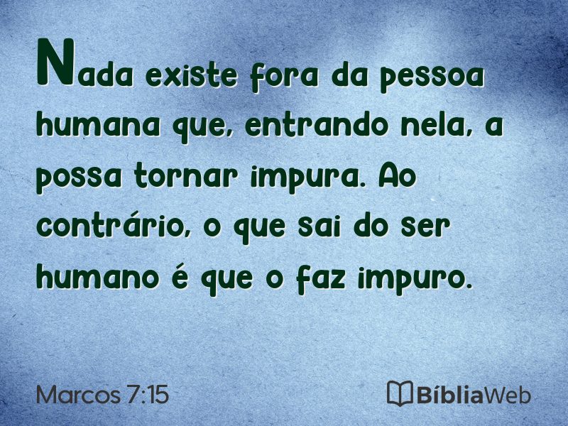 Marcos 7:15 em imagem para compartilhar
