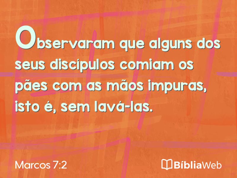 Marcos 7:2 em imagem para compartilhar