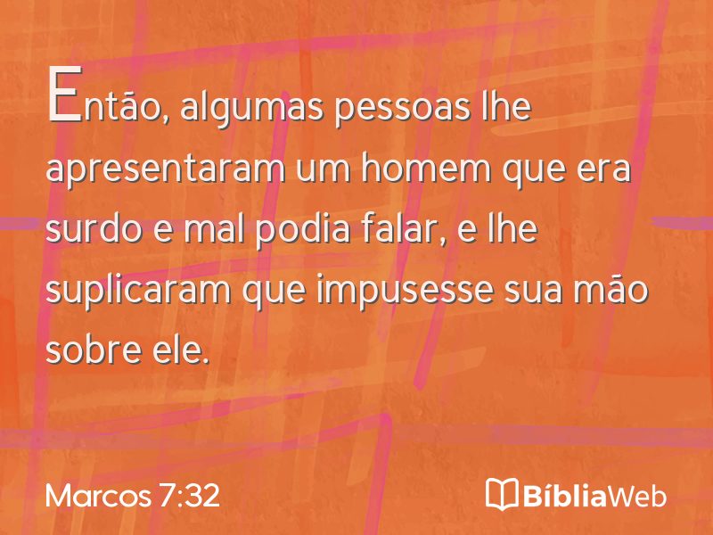 Marcos 7:32 em imagem para compartilhar