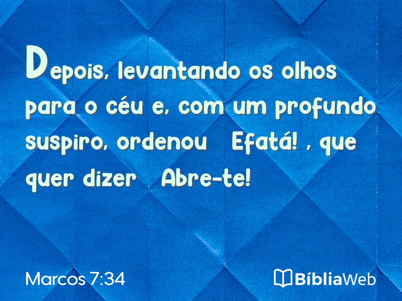 Marcos 7:34 em imagem para compartilhar