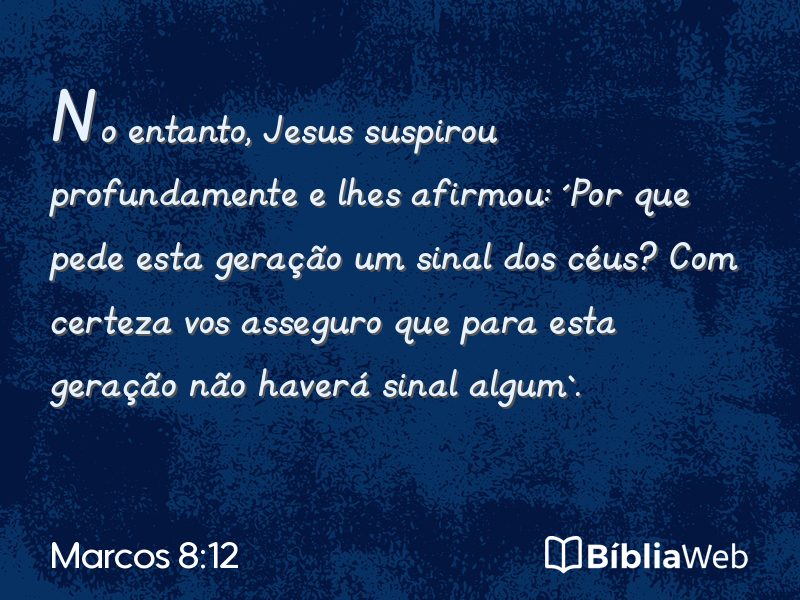 Marcos 8:12 em imagem para compartilhar
