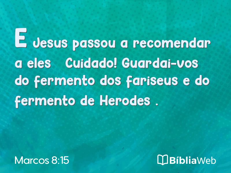 Marcos 8:15 em imagem para compartilhar