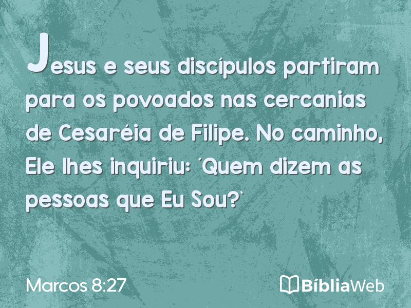 Marcos 8:27 em imagem para compartilhar