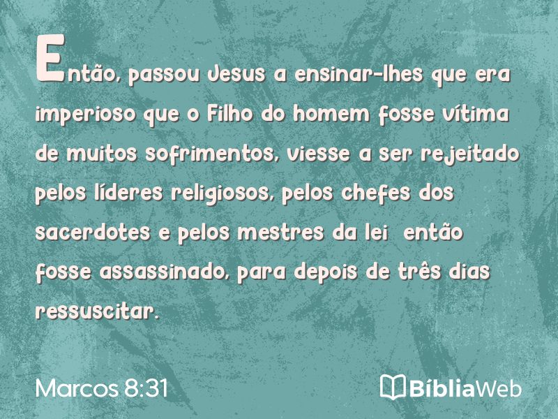 Marcos 8:31 em imagem para compartilhar
