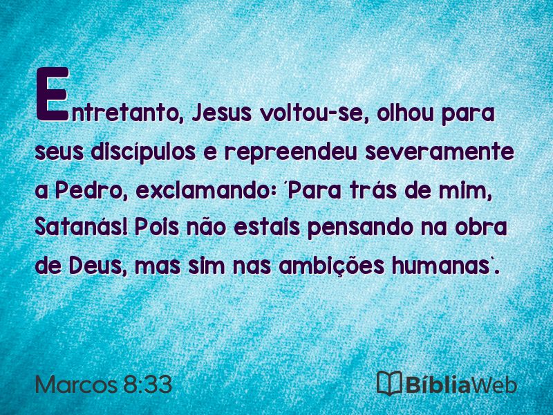 Marcos 8:33 em imagem para compartilhar