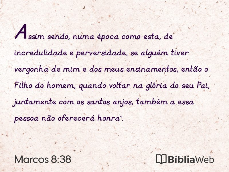 Marcos 8:38 em imagem para compartilhar