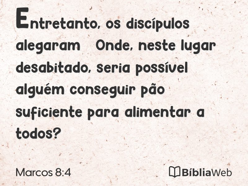 Marcos 8:4 em imagem para compartilhar