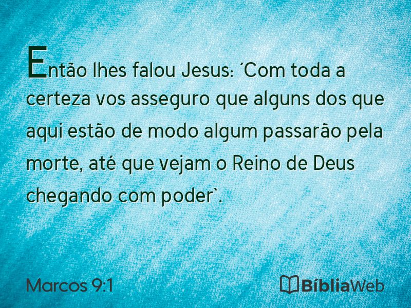 Marcos 9:1 em imagem para compartilhar