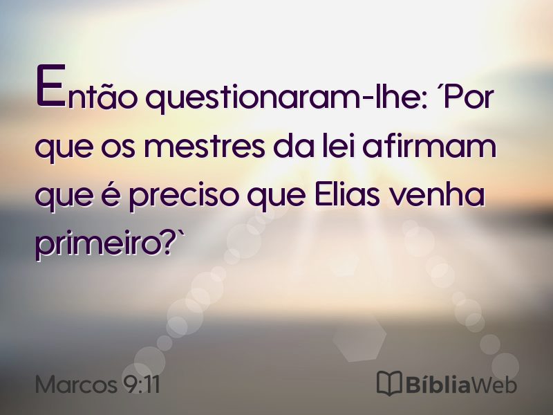Marcos 9:11 em imagem para compartilhar