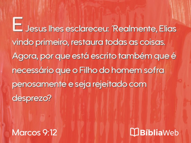 Marcos 9:12 em imagem para compartilhar