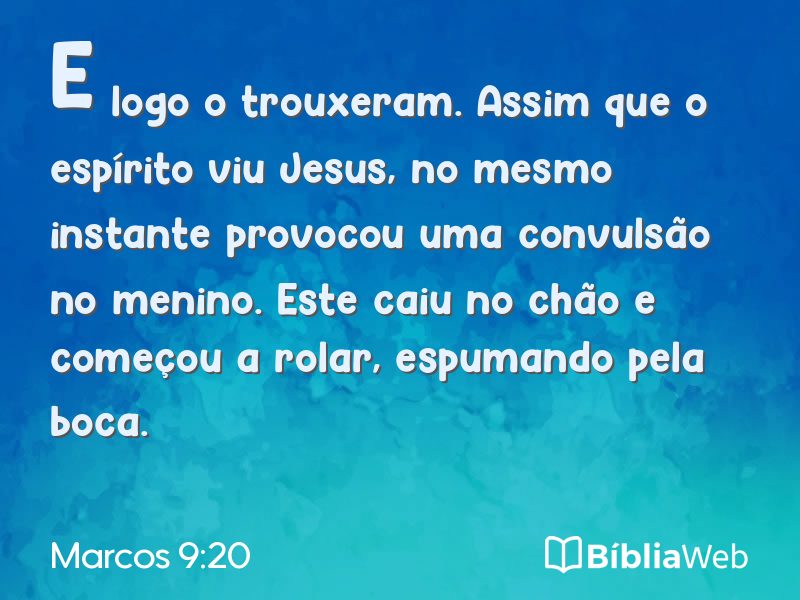 Marcos 9:20 em imagem para compartilhar