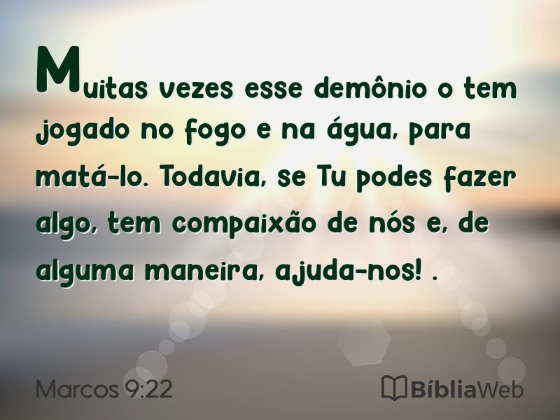 Marcos 9:22 em imagem para compartilhar