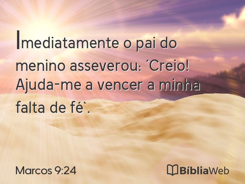 Marcos 9:24 em imagem para compartilhar