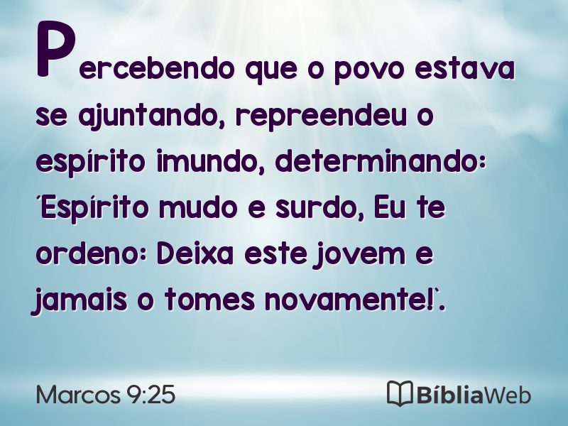 Marcos 9:25 em imagem para compartilhar