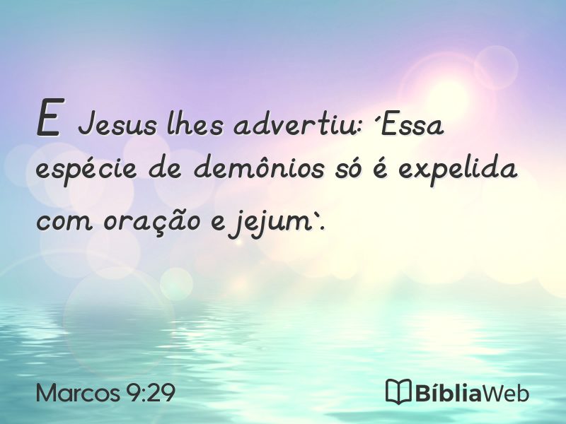 Marcos 9:29 em imagem para compartilhar