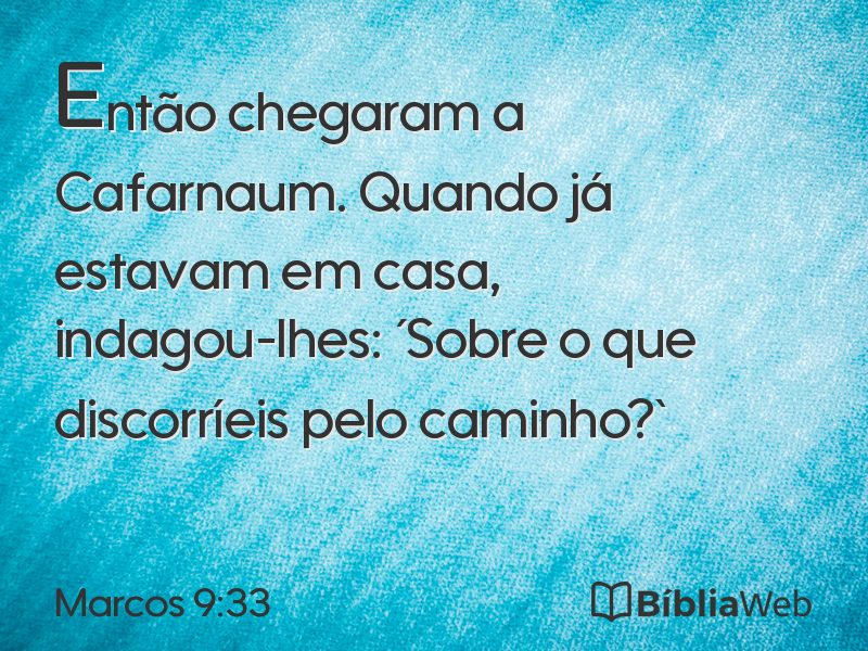 Marcos 9:33 em imagem para compartilhar
