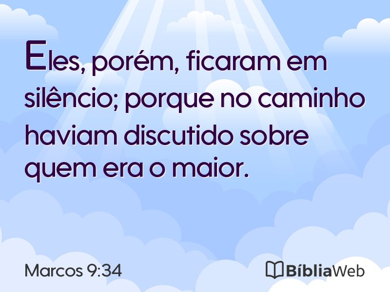 Marcos 9:34 em imagem para compartilhar