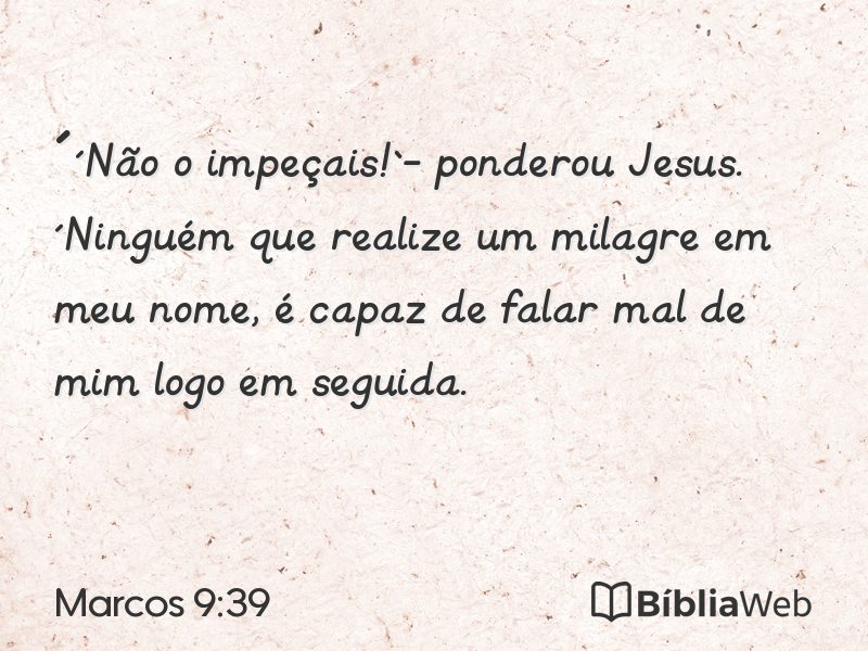 Marcos 9:39 em imagem para compartilhar