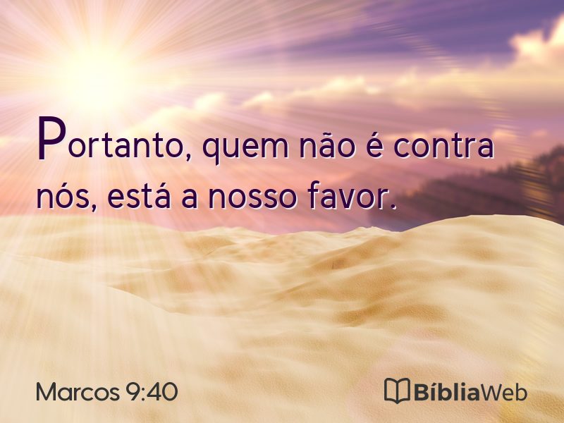 Marcos 9:40 em imagem para compartilhar