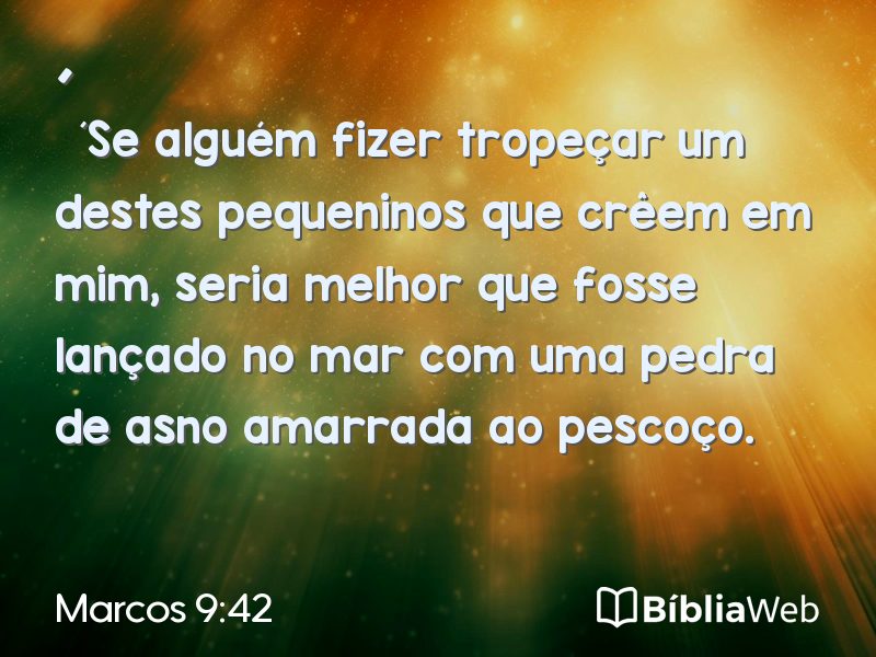 Marcos 9:42 em imagem para compartilhar