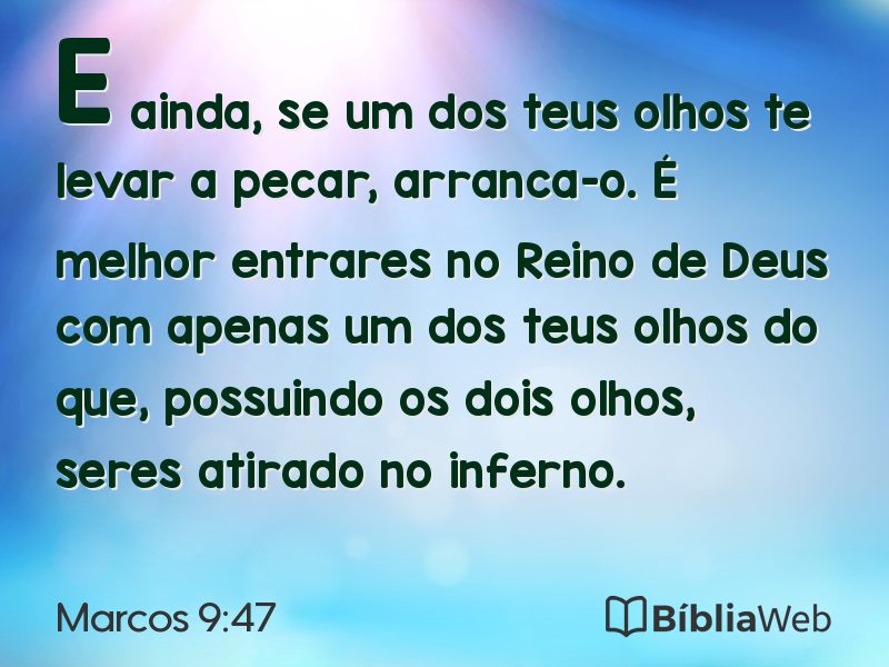 Marcos 9:47 em imagem para compartilhar