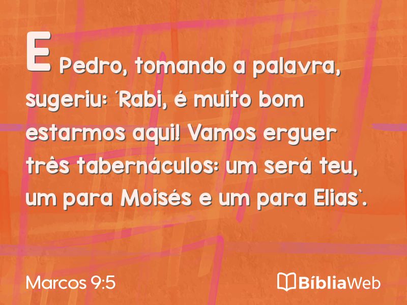 Marcos 9:5 em imagem para compartilhar
