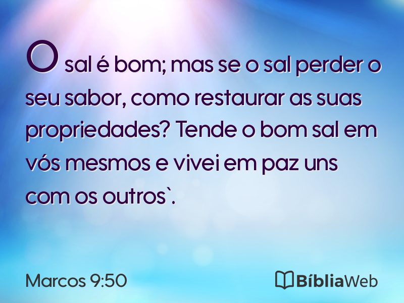 Marcos 9:50 em imagem para compartilhar