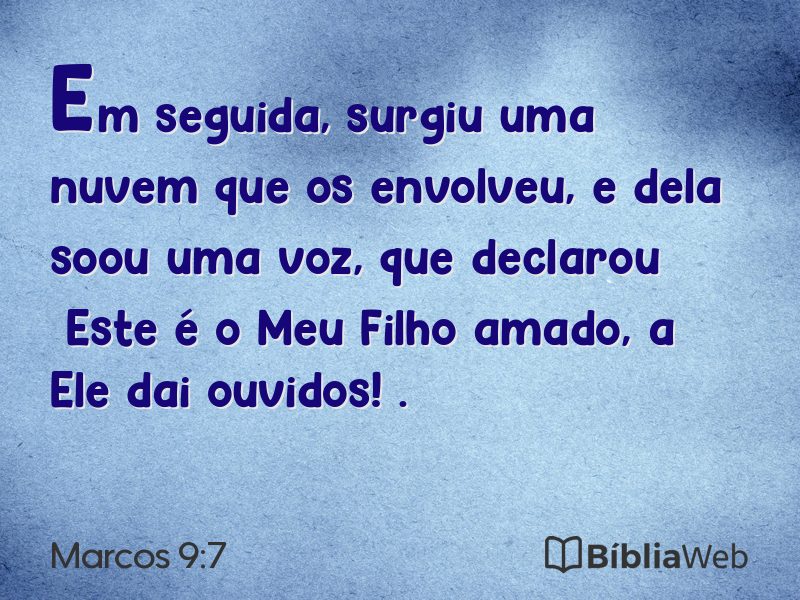Marcos 9:7 em imagem para compartilhar
