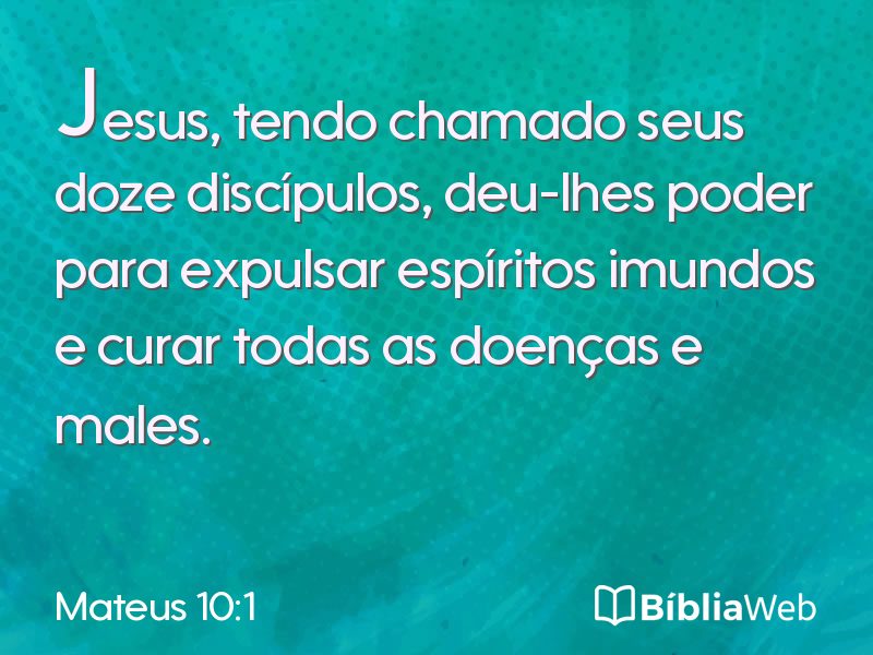 Mateus 10:1 em imagem para compartilhar