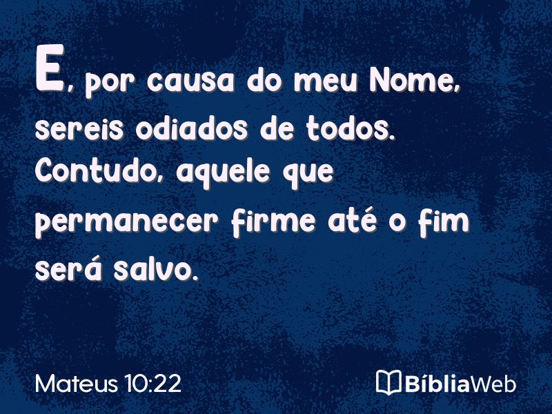 Mateus 10:22 em imagem para compartilhar