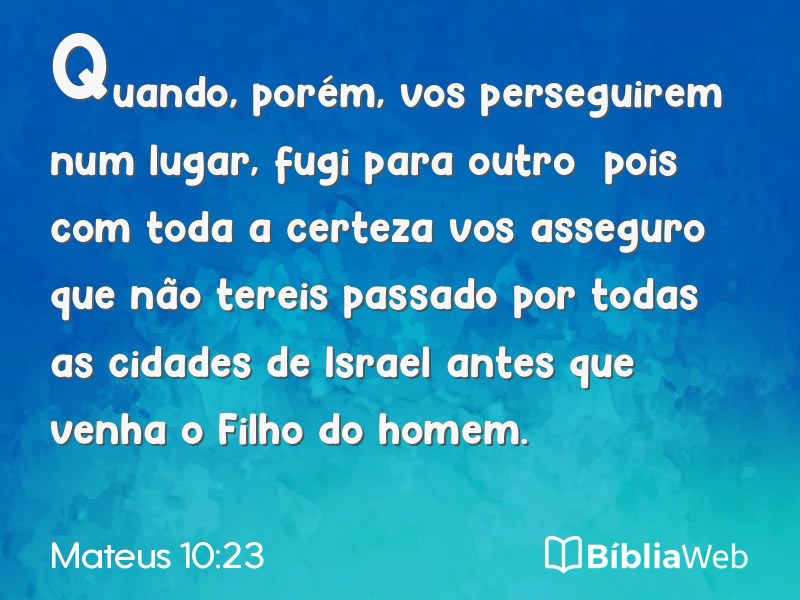 Mateus 10:23 em imagem para compartilhar