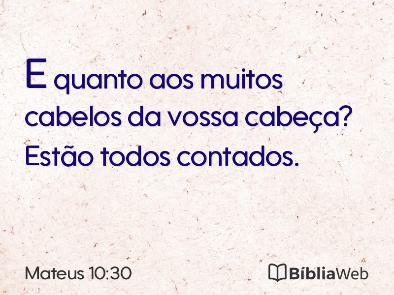 Mateus 10:30 em imagem para compartilhar