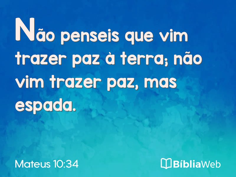 Mateus 10:34 em imagem para compartilhar