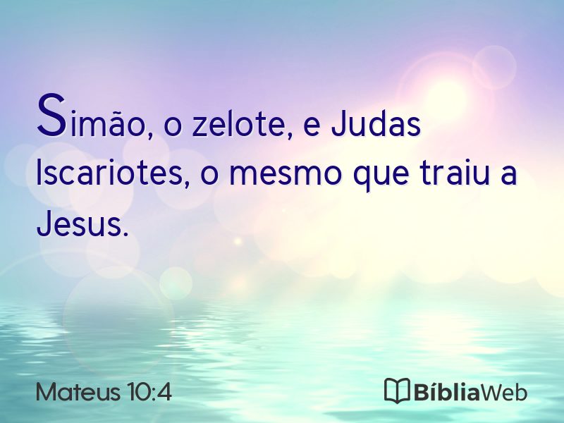 Mateus 10:4 em imagem para compartilhar