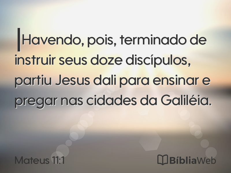 Mateus 11:1 em imagem para compartilhar
