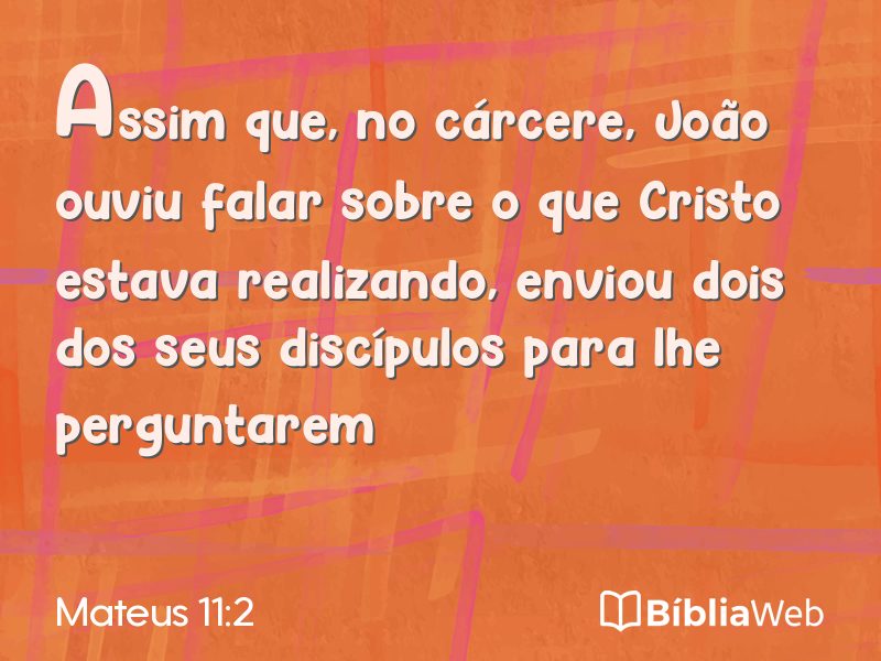 Mateus 11:2 em imagem para compartilhar