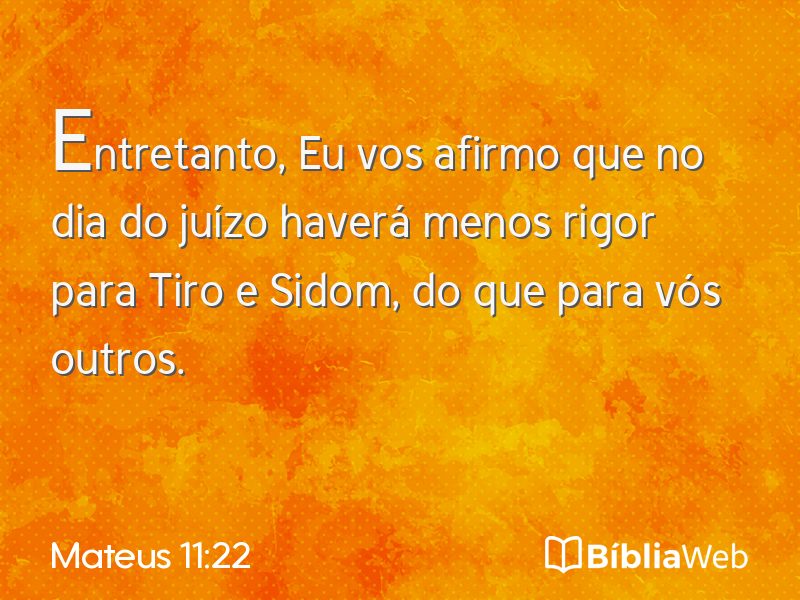 Mateus 11:22 em imagem para compartilhar