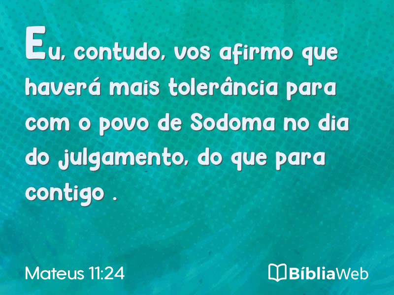 Mateus 11:24 em imagem para compartilhar
